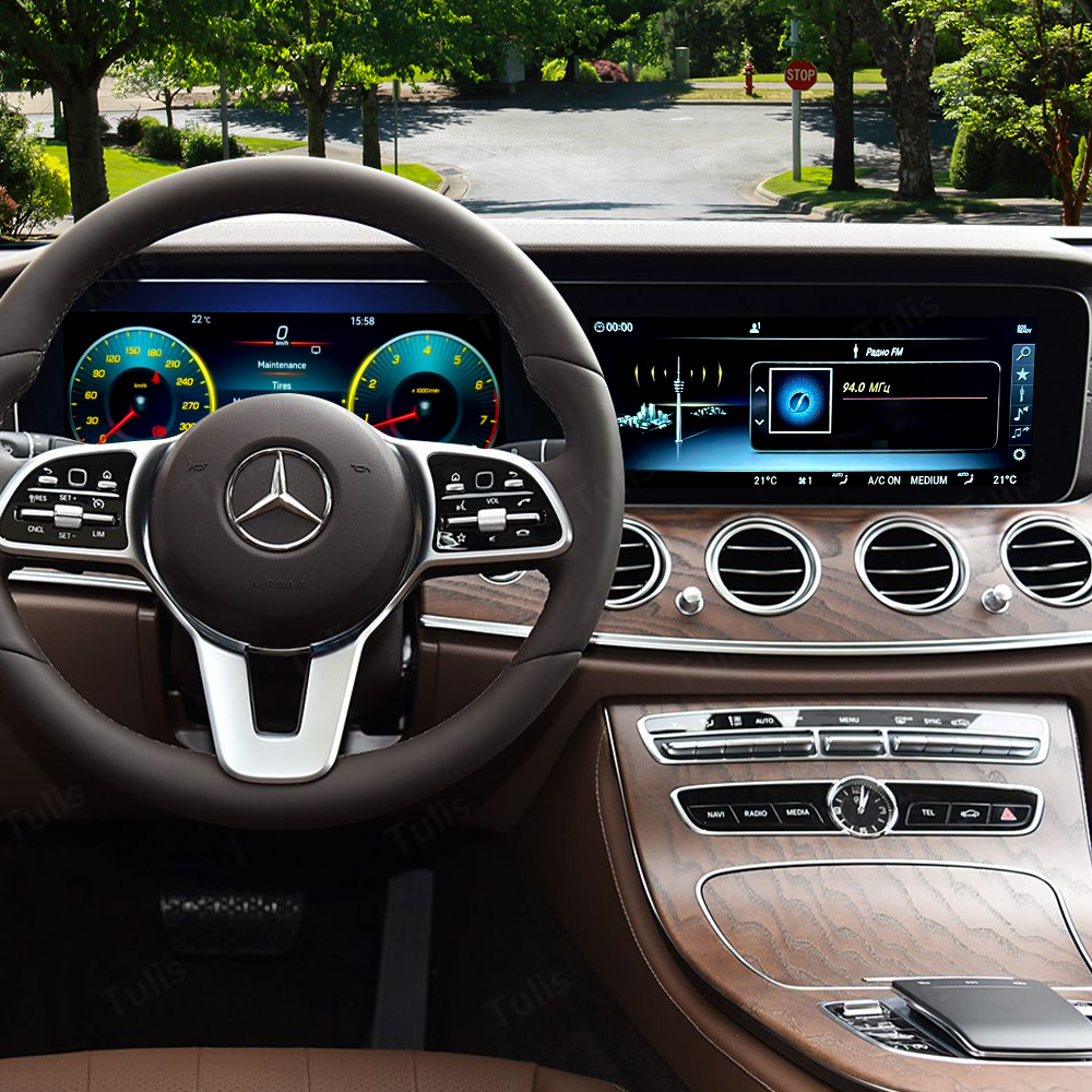  Mercedes Benz W213 E Class 2017-2019 Dual 12.3 Inch Android Screen Navigation Car Stereo With Carplay Android Auto