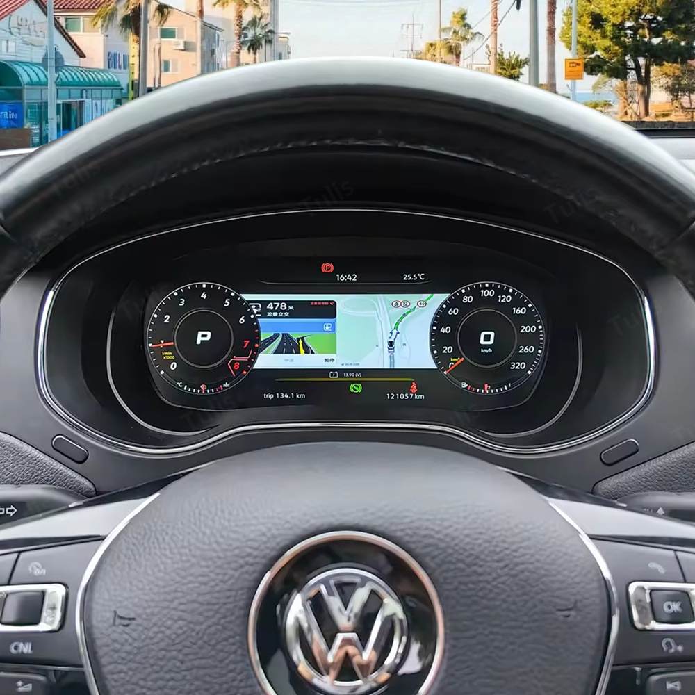 VW Jetta 2011-2014 Car Digital Cluster Instrument Virtual Cockpit Speedometer Dashboard Ghost Screen