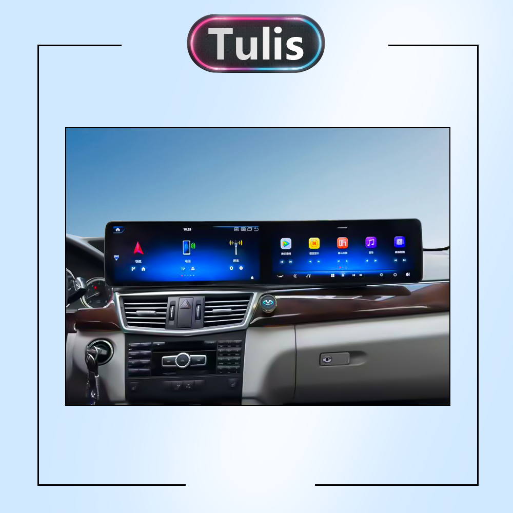 Mercedes-Benz E Class W212 2009-2015 Dual 12.3 Inch Android Screen Navigation Car Stereo With Carplay Android Auto
