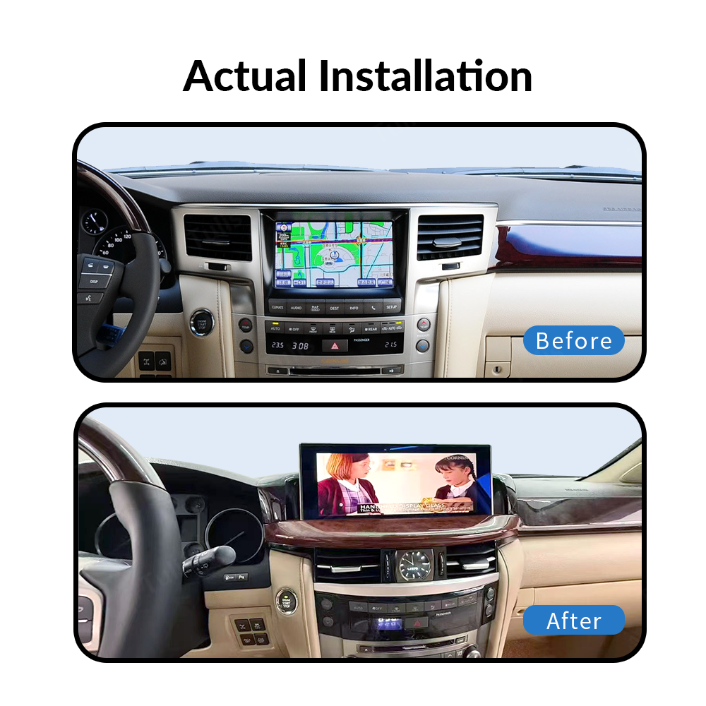 12.3“ Lexus LX570 2008-2015 Upgrade 2022 Android Screen Navigation Car Radio With Carplay Android Auto