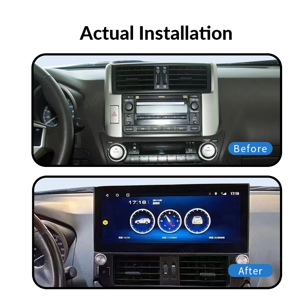 12.3“ Toyota Prado 2010-2013 Android Screen Navigation Car Radio With Carplay Android Auto