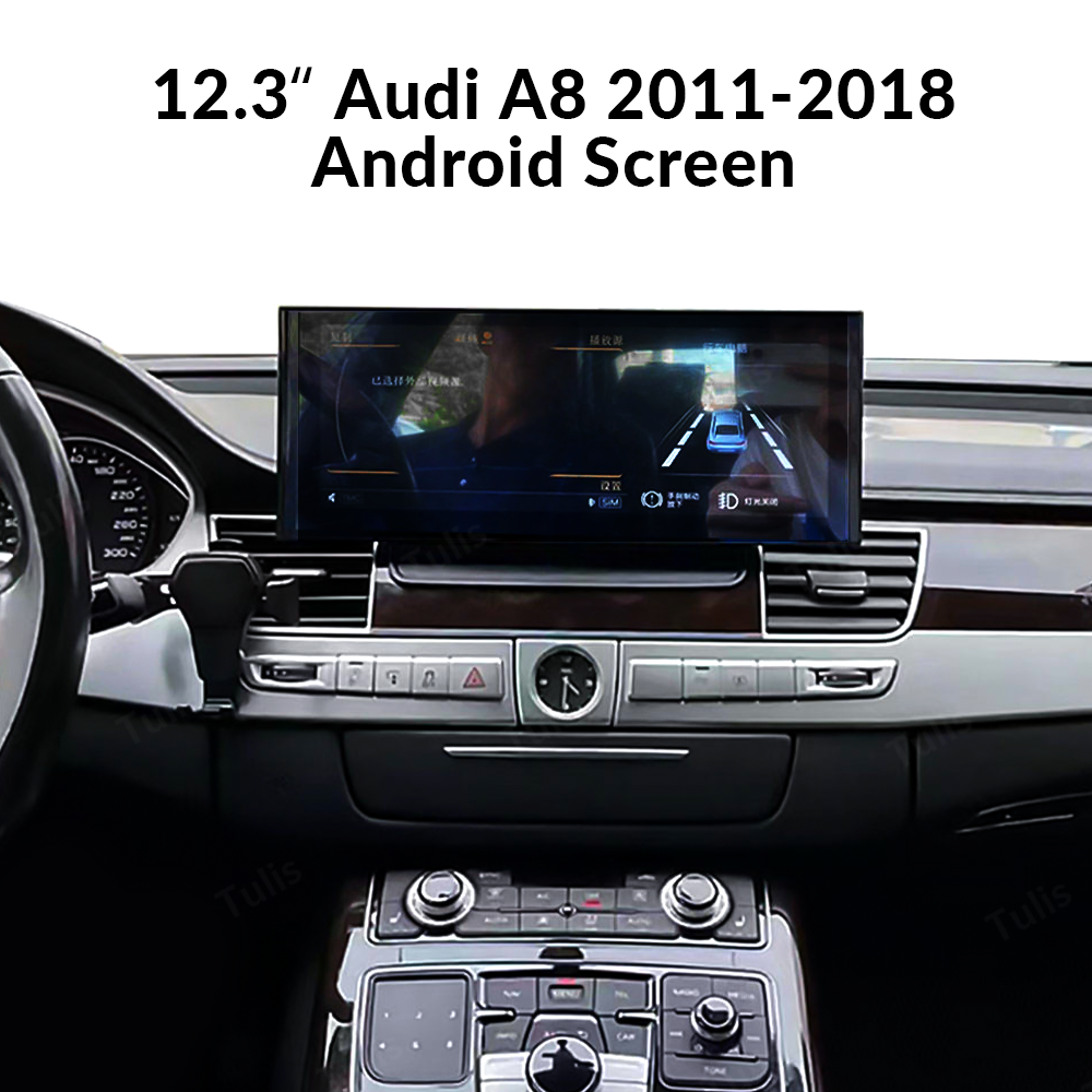 12.3“ Audi A8 2011-2018 Android Screen Navigation Car Radio With Carplay Android Auto