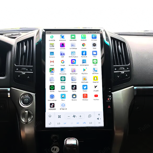 16“ Tesla Stlye Toyota Land Cruiser LC200 2008-2015 Android Screen Navigation Car Radio With Carplay Android Auto