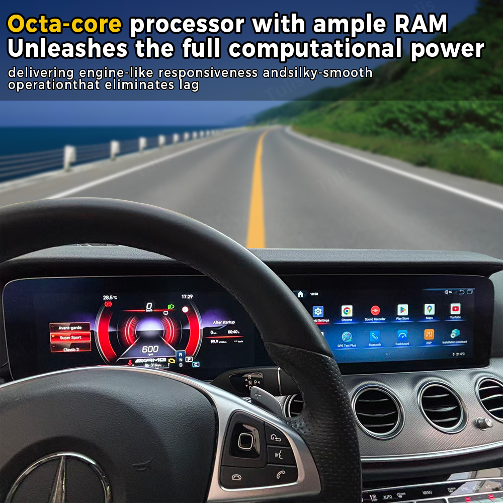 Mercedes Benz W213 2016-2019 Dual 12.3 Inch Android Screen Navigation Car Stereo With Carplay Android Auto