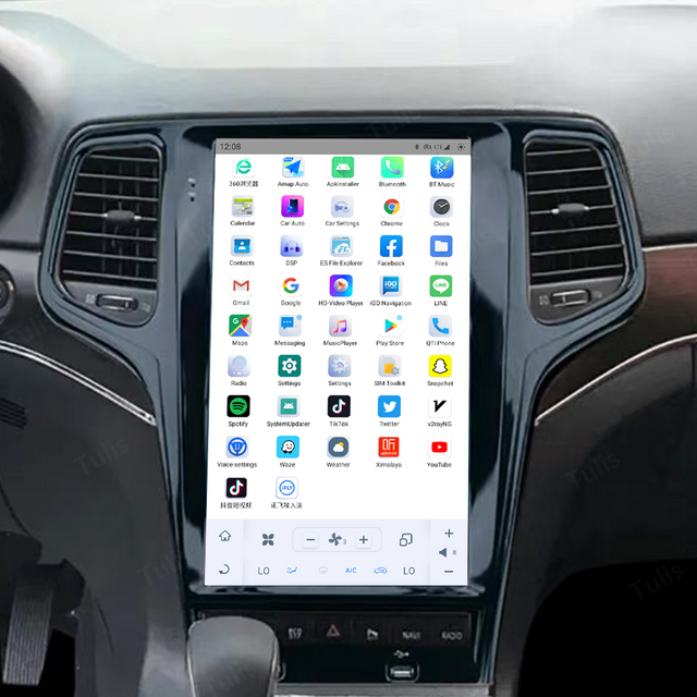 13.6“ Tesla Stlye Jeep Grand Cherokee 2014-2020 Android Screen Navigation Car Radio With Carplay Android Auto