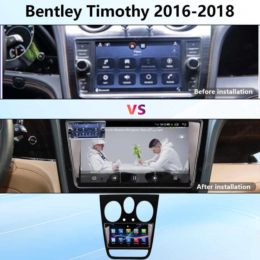Tulis Android 13 Car DVD Player Touch Screen for Bentley Bentayga 2016-2018 Carplay Multimedia Player WIFI GPS Navigation