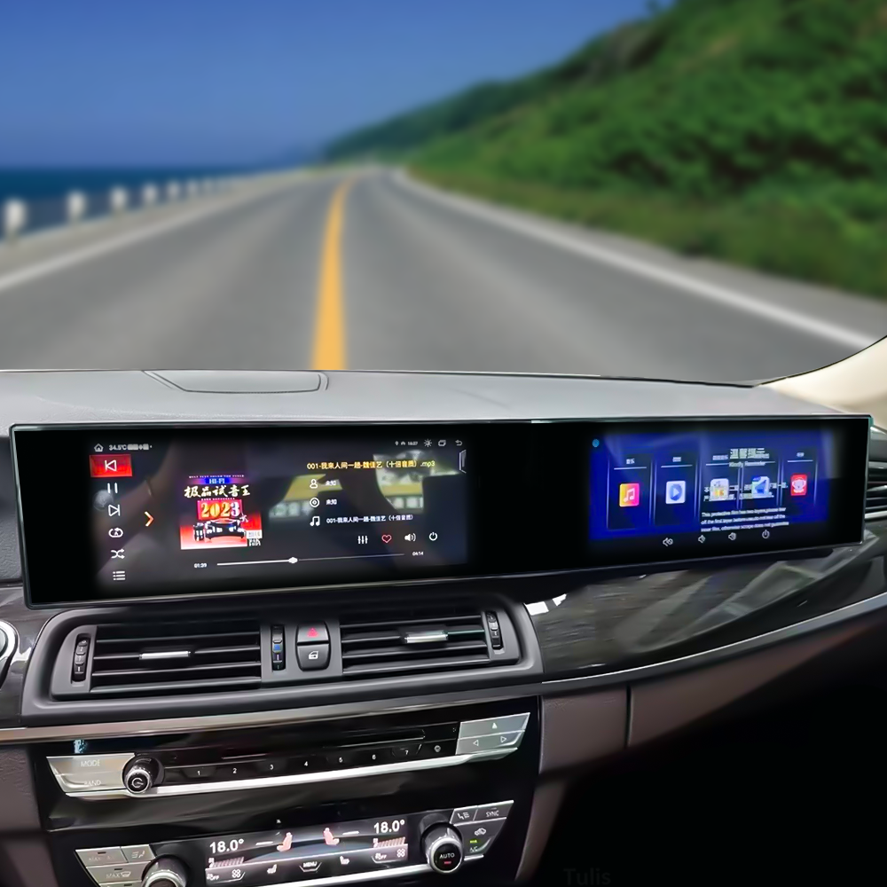 BMW 5 Series 2011-2017 Dual 12.3 Inch Android Screen Navigation Car Stereo With Carplay Android Auto