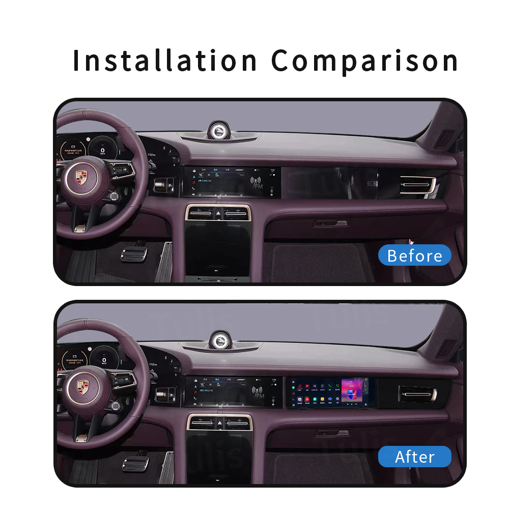  12.3 Porsche Taycan 2019-2025 Multimedia Co-pilot Passengers Entertainment Display Screen With Carplay