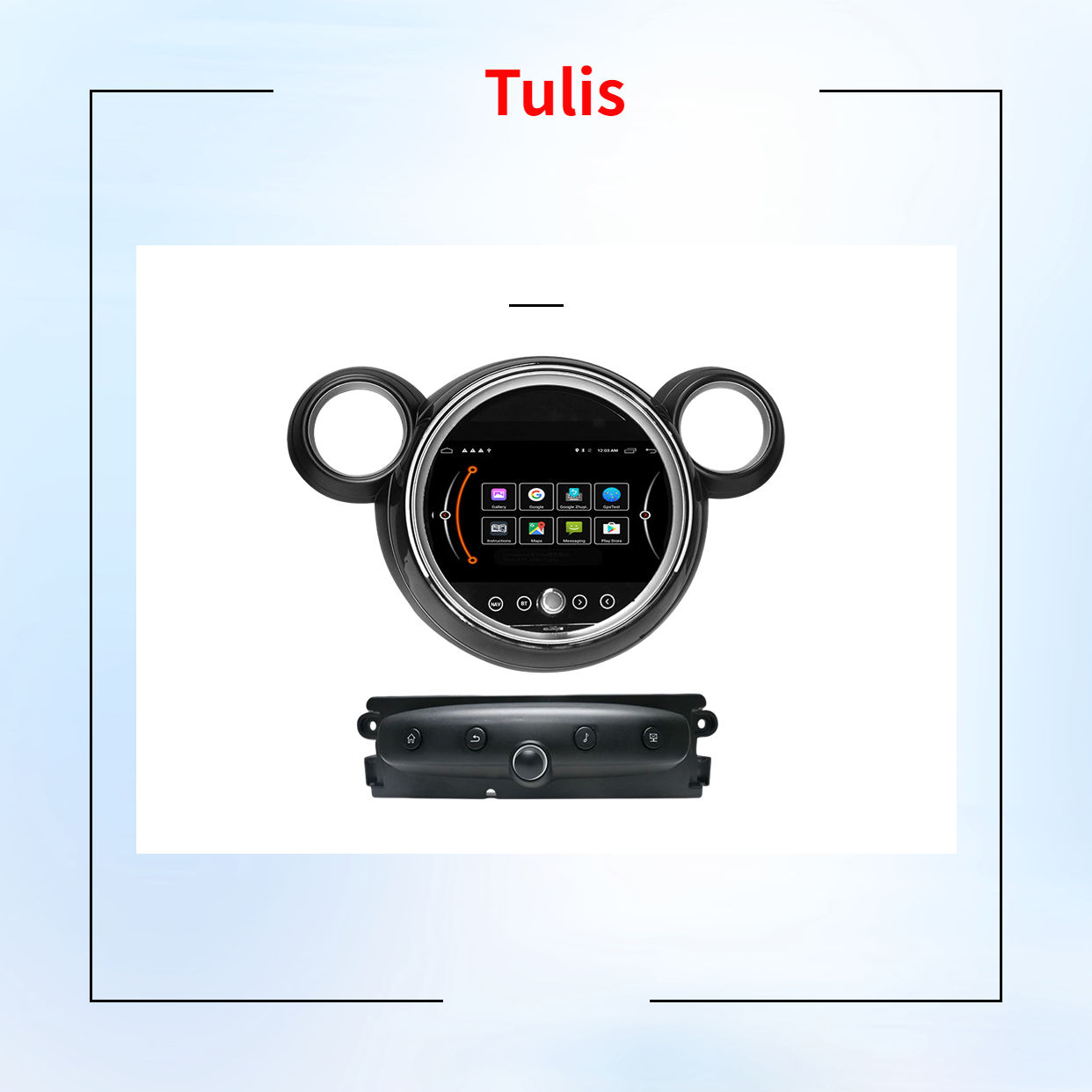 Tulis 9" Android Car DVD Player for BMW Mini Cooper R56 R60 2011-2016 Multimedia Stereo GPS Navigation Auto Monitor