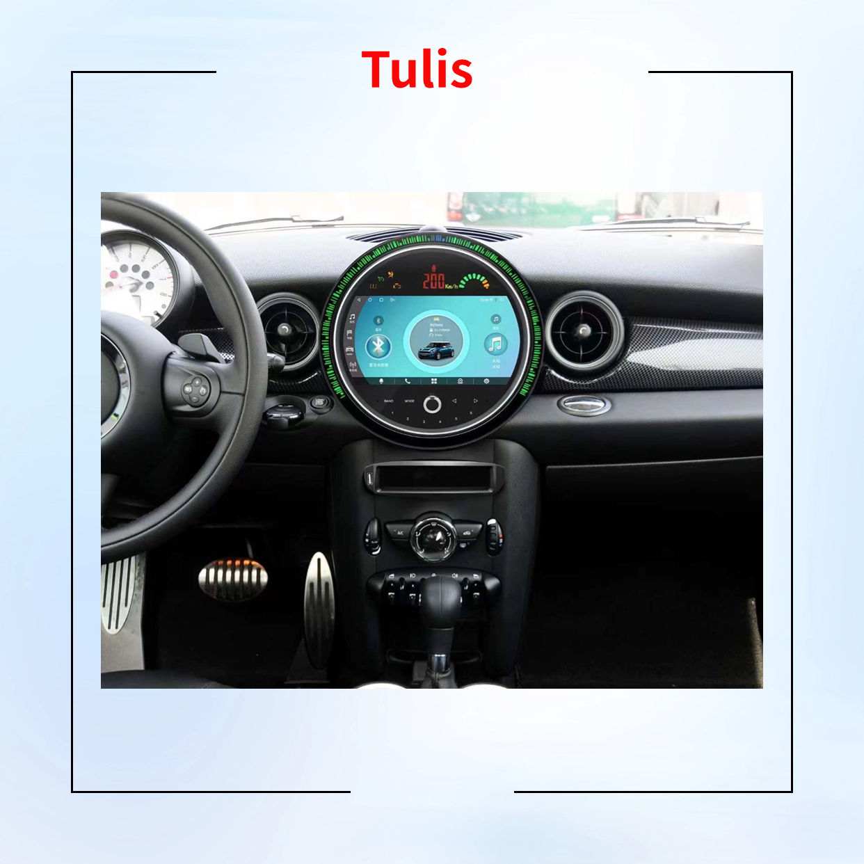 Tulis 9" Android Car DVD Player For BMW Mini R55 R56 R57 R58 R59 2007-2014 Multimedia Stereo Navigation Auto Monitor Carplay