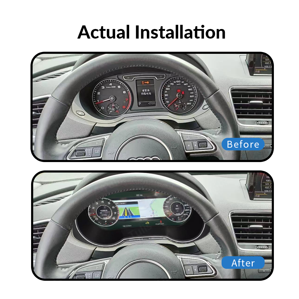 Audi Q3 2013-2018 Car Digital Cluster Instrument Virtual Cockpit Speedometer Dashboard Ghost Screen