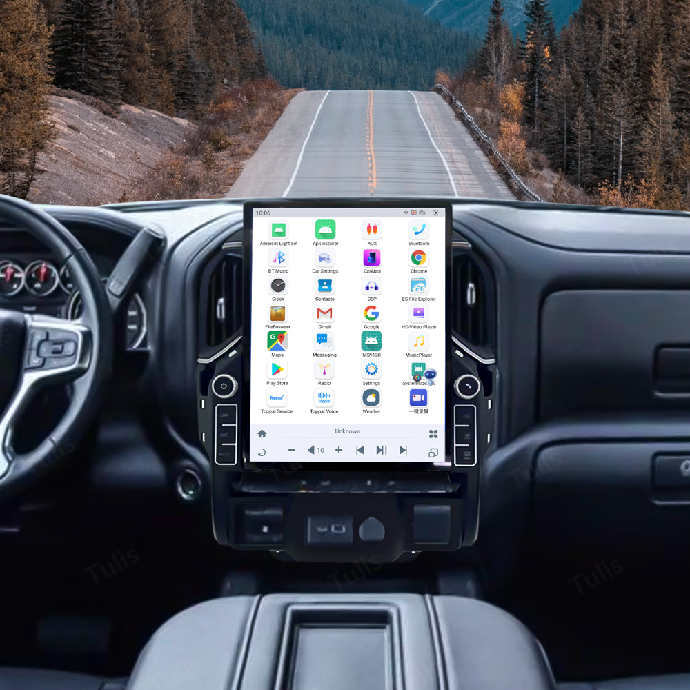 Chevrolet GMC Sierra Chevy Silverado 2019-2023 Android Screen Navigation Car Radio With Carplay Android Auto