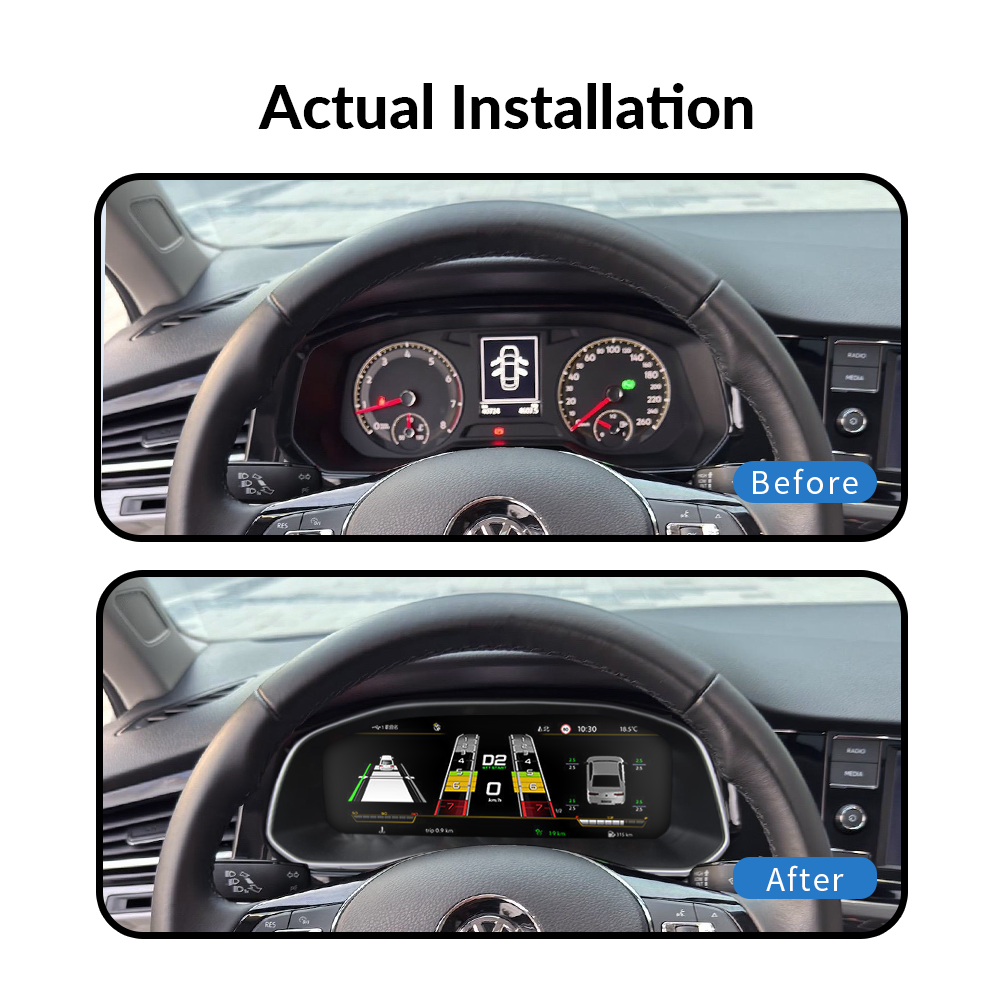 VW Bora 2019-2025 Car Digital Cluster Instrument Virtual Cockpit Speedometer Dashboard Ghost Screen