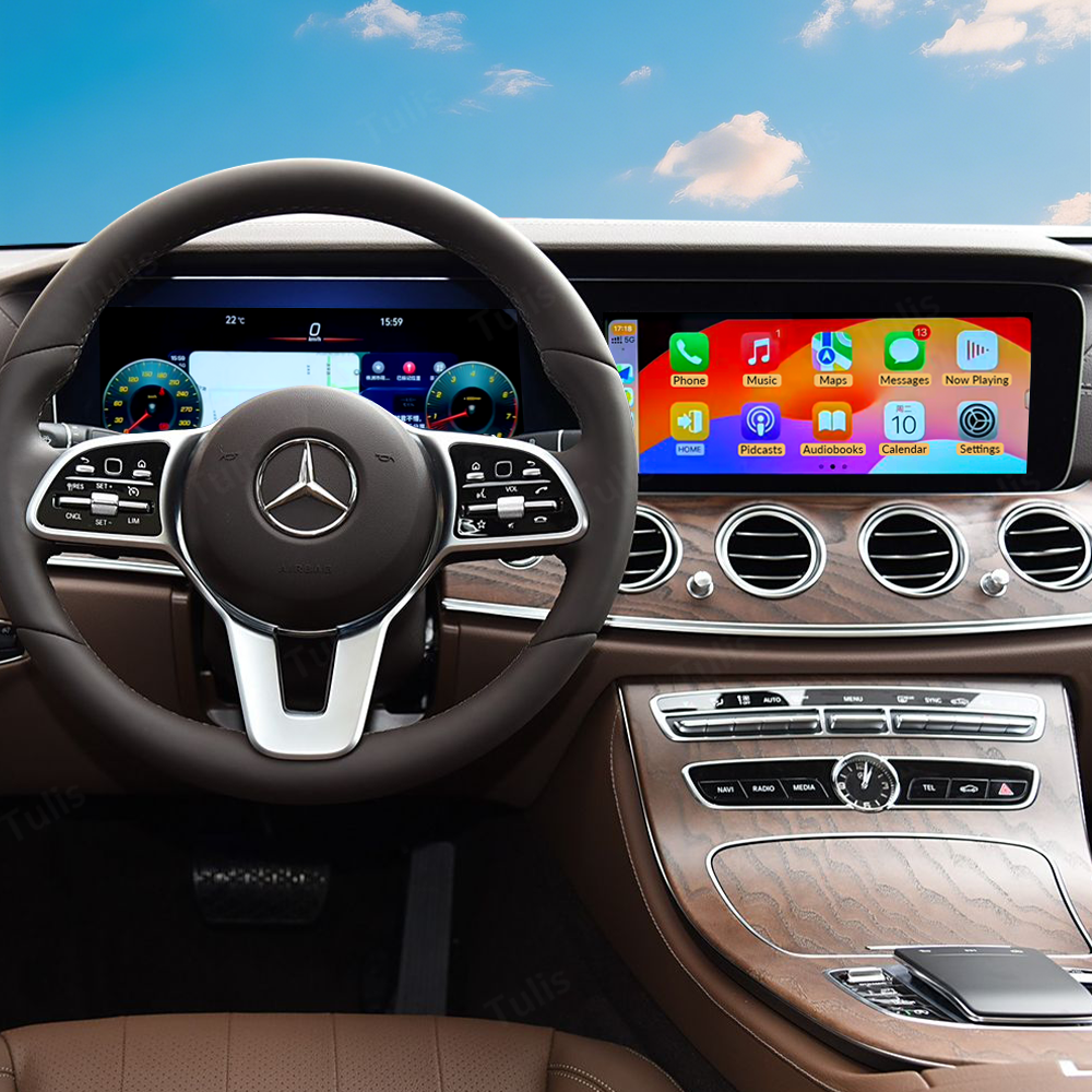  Mercedes Benz W213 E Class 2017-2019 Dual 12.3 Inch Android Screen Navigation Car Stereo With Carplay Android Auto