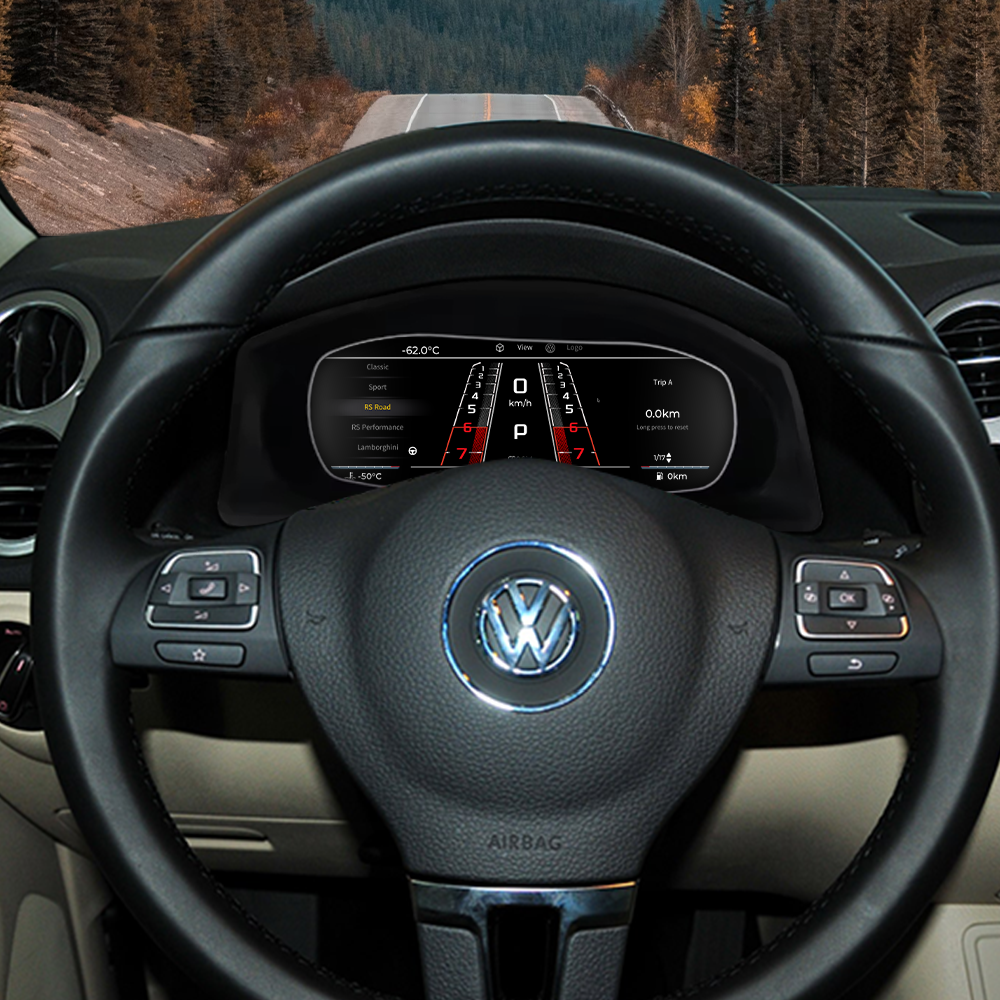 VW Tiguan 2010-2017 Car Digital Cluster Instrument Virtual Cockpit Speedometer Dashboard Ghost Screen