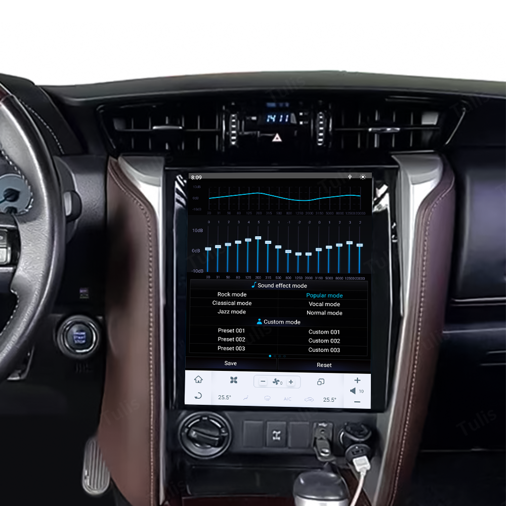 12.1“ Tesla Style Toyota Fortuner 2016 -2022 Android Screen Navigation Car Radio With Carplay Android Auto