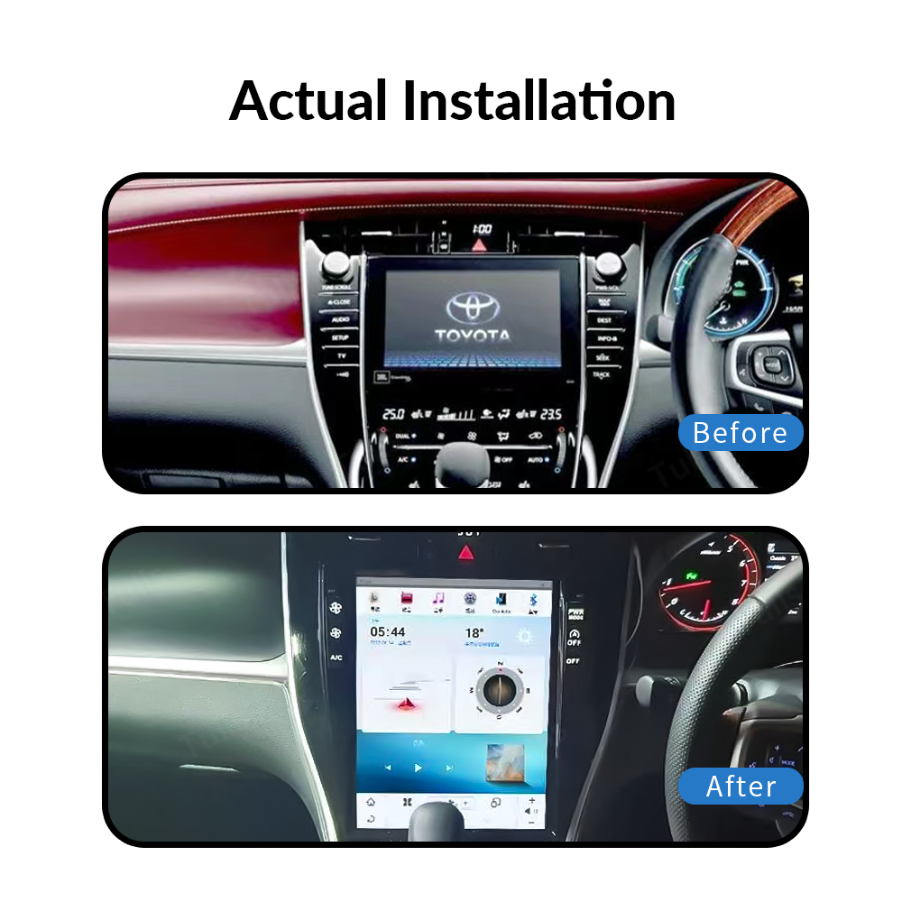 12.1“ Tesla Style Toyota Harrier 2014 -2017 Android Screen Navigation Car Radio With Carplay Android Auto