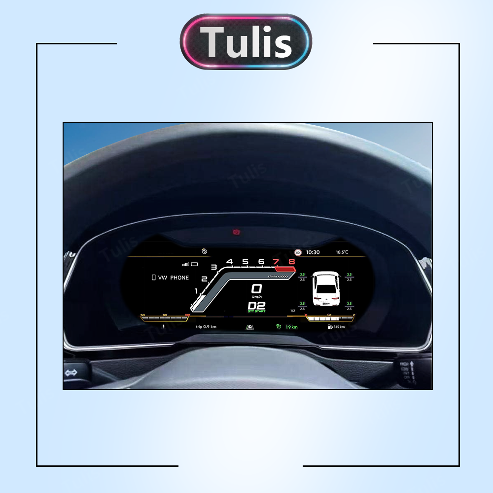 VW Amarok 2017-2020 Car Digital Cluster Instrument Virtual Cockpit Speedometer Dashboard Ghost Screen