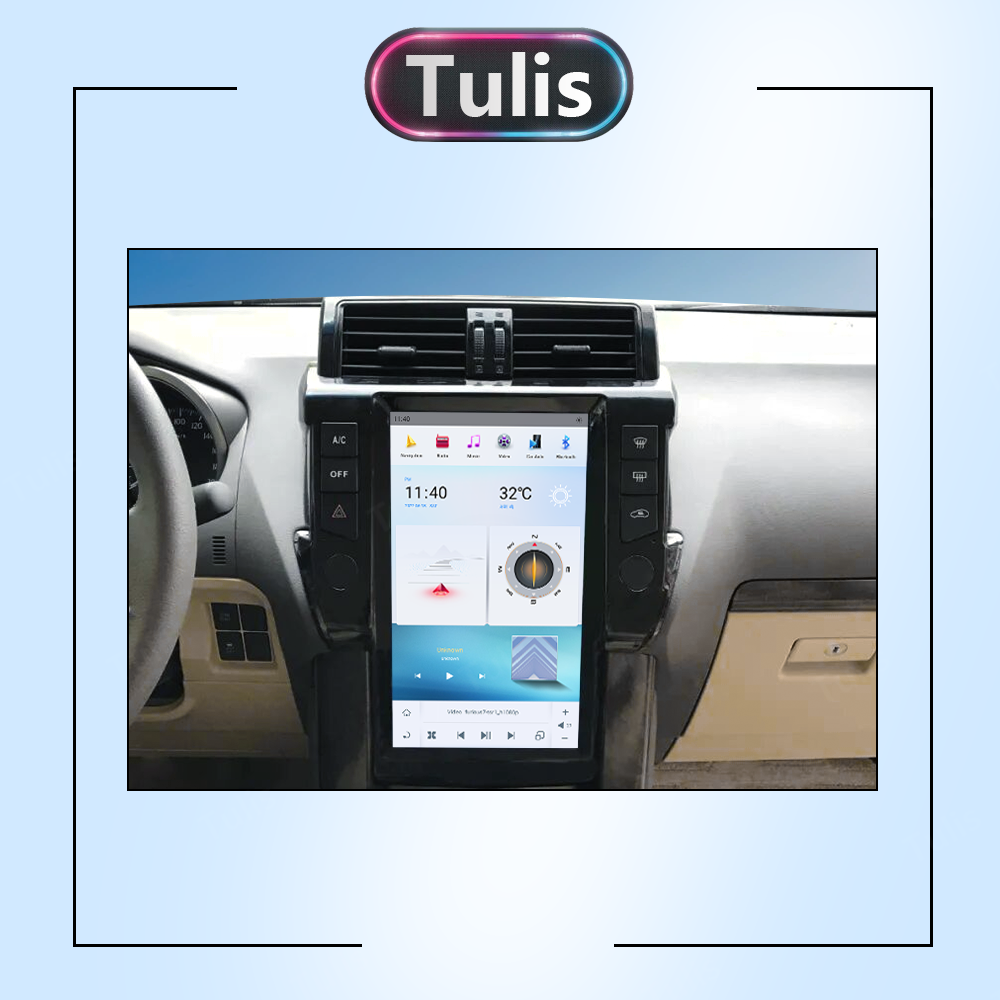 13.6“ Tesla Stlye Toyota Prado 2014-2017 Android Screen Navigation Car Radio With Carplay Android Auto