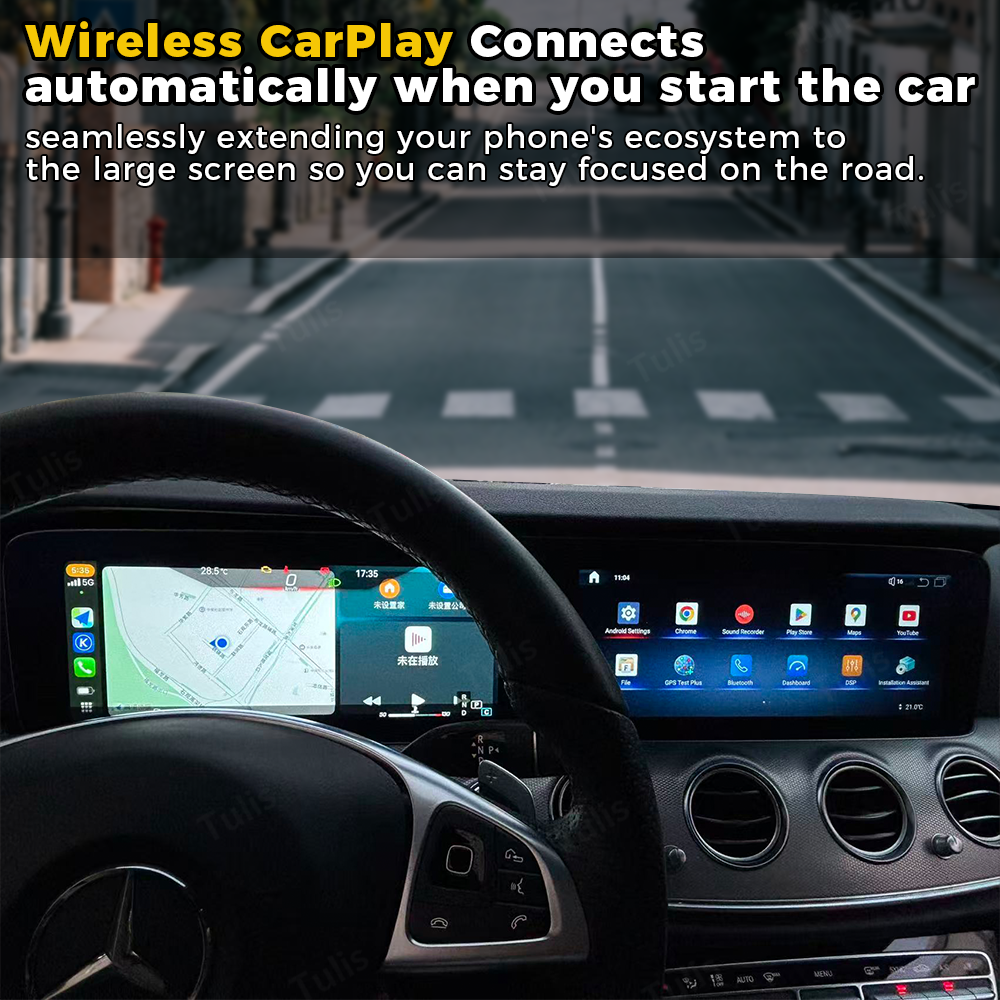 Mercedes Benz W213 2016-2019 Dual 12.3 Inch Android Screen Navigation Car Stereo With Carplay Android Auto