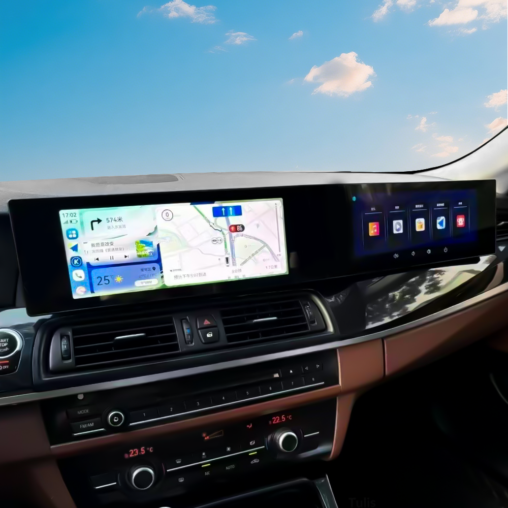 BMW 5 Series 2011-2017 Dual 12.3 Inch Android Screen Navigation Car Stereo With Carplay Android Auto