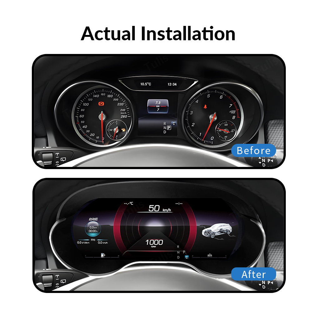 Mercedes Benz A Class 2013-2018 Car Digital Cluster Instrument Virtual Cockpit Speedometer Dashboard Ghost Screen