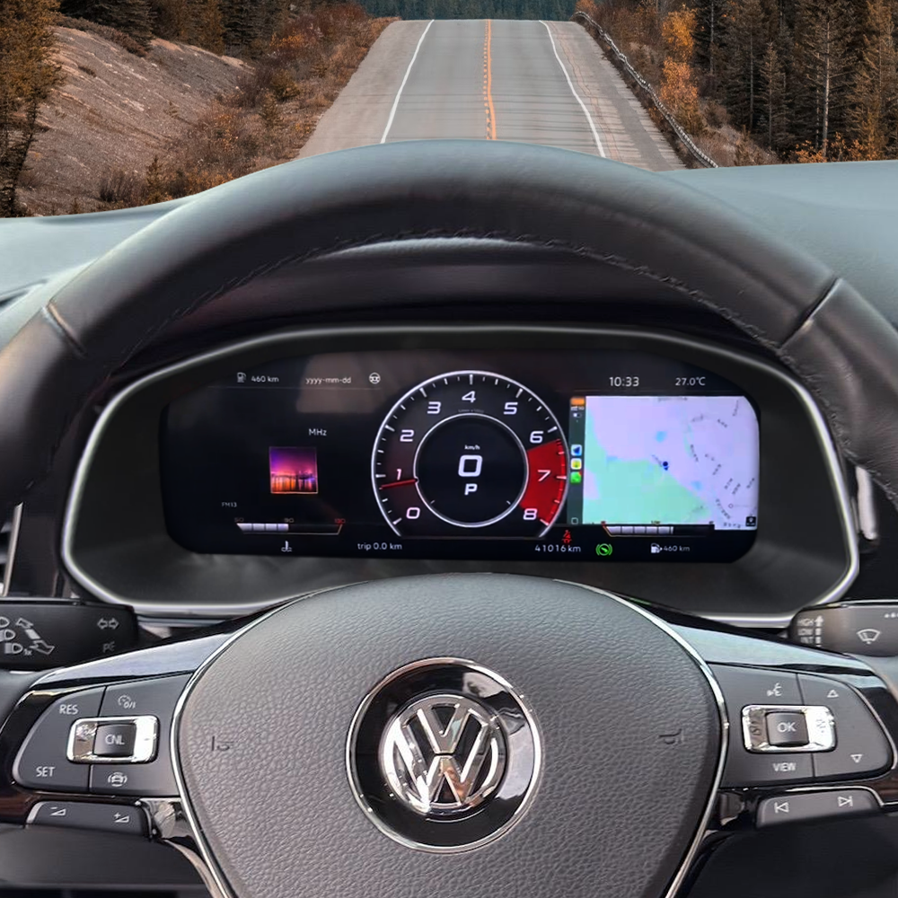 VW Bora 2019-2025 Car Digital Cluster Instrument Virtual Cockpit Speedometer Dashboard Ghost Screen