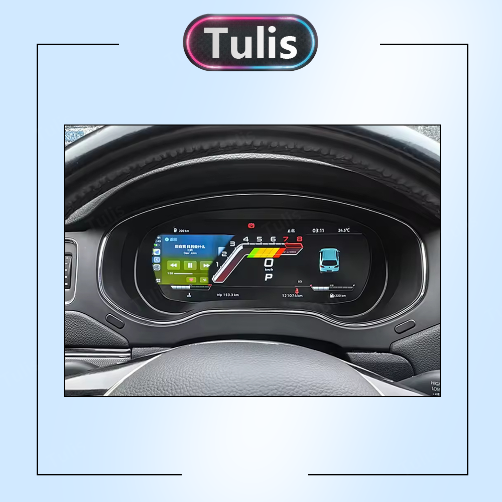 VW Jetta 2011-2014 Car Digital Cluster Instrument Virtual Cockpit Speedometer Dashboard Ghost Screen