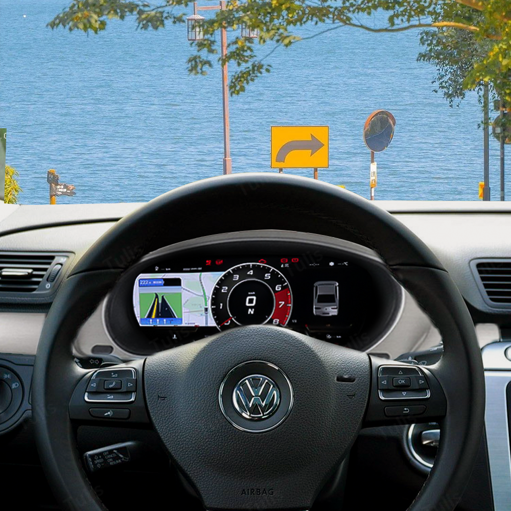 VW CC 2010-2018 Car Digital Cluster Instrument Virtual Cockpit Speedometer Dashboard Ghost Screen