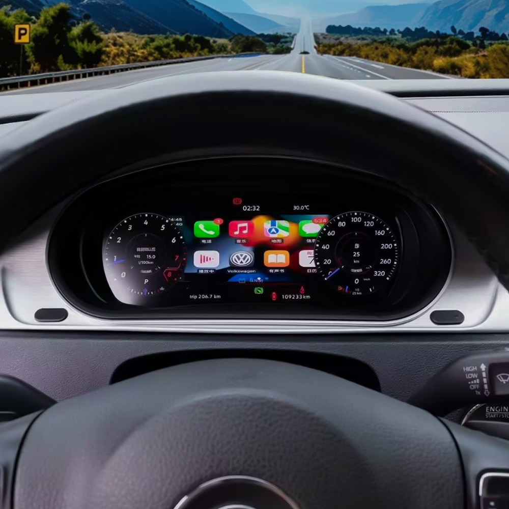 VW Magotan 2007-2011 B6 2012-2016 B7 Car Digital Cluster Instrument Virtual Cockpit Speedometer Dashboard Ghost Screen