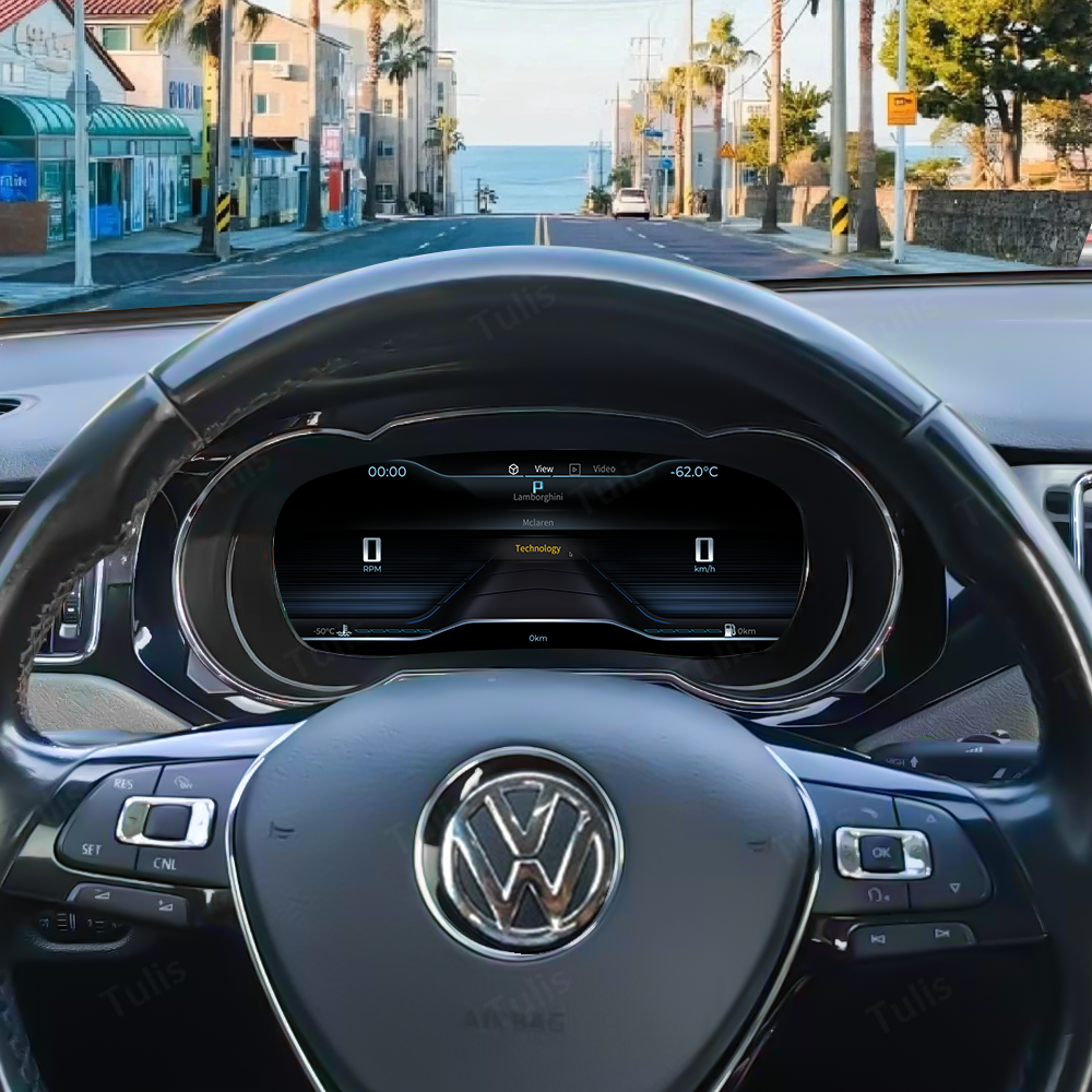 VW Sagitar 2015-2018 Car Digital Cluster Instrument Virtual Cockpit Speedometer Dashboard Ghost Screen