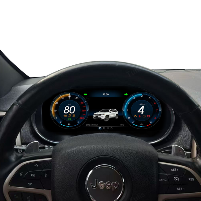 Jeep Grand Cherokee 2014-2018 Car Digital Cluster Instrument Virtual Cockpit Speedometer Dashboard Ghost Screen