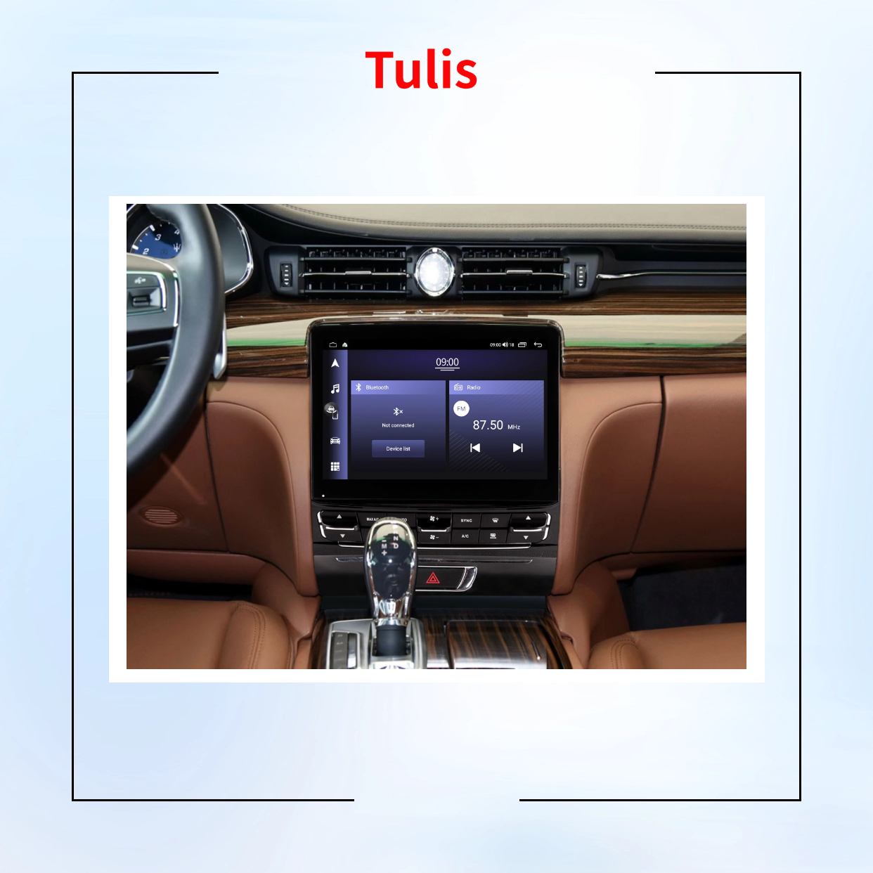 Tulis 9 Inch Android 13 For Maserati GT 2005-2015 Auto Video Built In Carplay Touch Multimedia Navigation GPS Android Screen